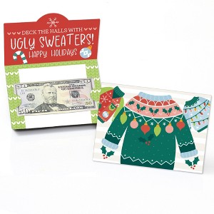 Big Dot of Happiness Colorful Christmas Sweaters - Ugly Sweater Holiday Party Money And Gift Card Holders - Set of 8 - 1 of 4