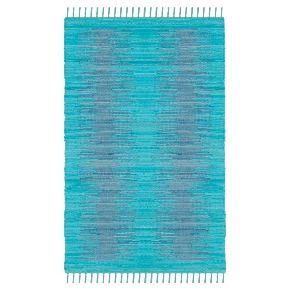 3'x5' Turquoise Geometric Flatweave Woven Accent Rug - Safavieh