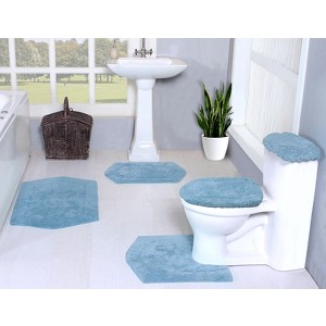 Waterford Collection Cotton Tufted Set of 5 Bath Rug Set - Home Weavers - 1 of 4