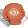A Little Witch In All Of Us - Womens Garment Dyed Long Sleeve Graphic T-Shirt - 3 of 4
