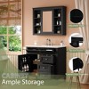 ModernLuxe 36'' Bathroom Vanity Set with Resin Sink, 2 Drawers & Tip-out Drawer, Mirror Cabinet with 6 Open Shelves - 4 of 4