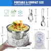 Aoibox 4-Pack Chilled Dip Bowl with Lid, Ice Serving Dish for Parties, Perfect for Hummus, Salsa, Guacamole, Sauces & Pasta - 3 of 4
