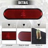 Unique Bargains M6x1.0 Rectangular Screw Mount Warning Reflector Red 4 Pcs - 4 of 4