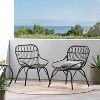 Christopher Knight Home 2pc Harlem Wicker Outdoor Accent Chairs Dark Gray - 2 of 4