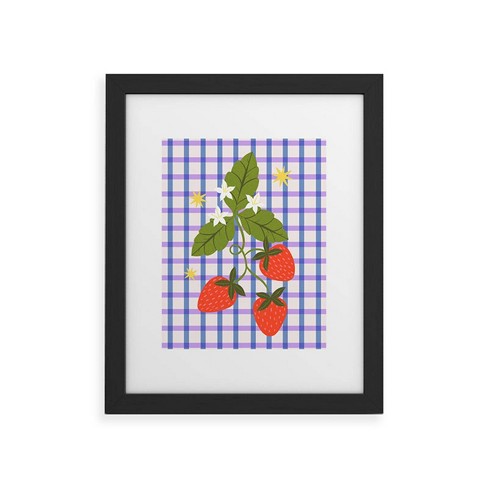 Deny Designs Melissa Donne Strawberries and Stars Black Framed Art Print - image 1 of 4