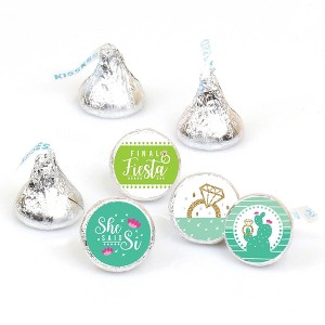 Big Dot of Happiness Final Fiesta - Last Fiesta Bachelorette Party Round Candy Sticker Favors - Labels Fits Chocolate Candy (1 sheet of 108) - 1 of 4
