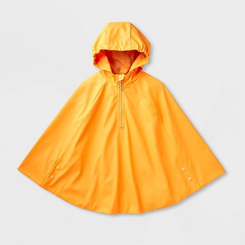 Kids' Adaptive Rain Coat - Cat & Jack™ Yellow XS
