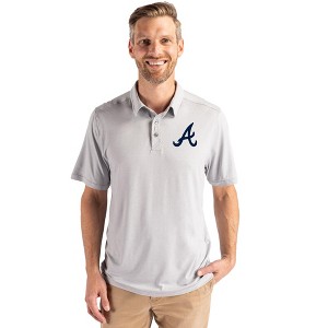 Atlanta Braves Cutter & Buck Coastline Epic Comfort Recycled Mens Polo - 1 of 1