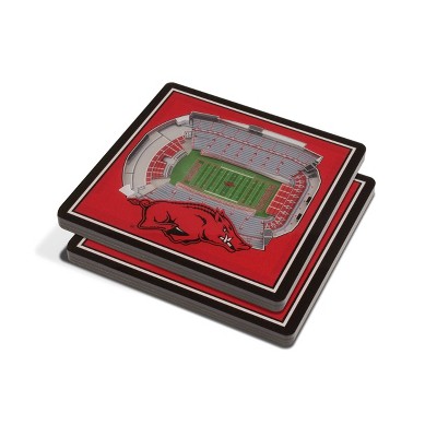 NCAA Arkansas Razorbacks 3D Stadium View Coasters