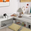 Streamdale Full Bed with L-shaped Bookcases, Drawers, White - 4 of 4
