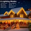 Itopfox 480 LED Warm White Icicle Lights 99ft 8 Modes Waterproof Curtain String Light 1 Pack for Outdoor Indoor Christmas Decoration - 2 of 4