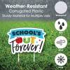 Big Dot of Happiness Teacher Retirement - Yard Sign and Outdoor Lawn Decorations - Happy Retirement Party Yard Signs - Set of 8 - 3 of 4