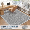 Washable Floral Runner Rug, Non-Slip, Low-Pile, Scalloped Pattern for Kitchen, Hallway, Laundry, Bathroom - 4 of 4