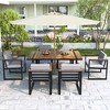 Whisen 7 Pieces Outdoor Dining Set Patio Dining Table and Chair Set with and Removable Cushions - 2 of 4
