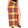 LA LEELA Women's Summer Bikini Wrap Sarong Cover up Skirt Bathing suit Swimwear Swimsuit Beach Wraps Coverup for Women One Size Multicolored, Plaid - 2 of 4