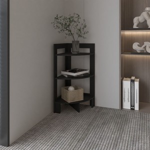 NicBex 31.7"H Corner 3-Tier Shelf Side Table,End Table with Tray,for Living Room,Guestroom - 1 of 4