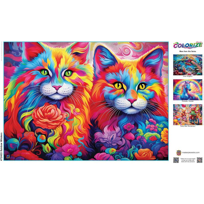MasterPieces Colorize - Rainbow Whiskers 1000 Piece Jigsaw Puzzle, 5 of 8