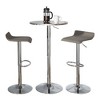 3-Piece Bar Height Dining Set with Adjustable Table and 2 Upholstered Stools - 2 of 4
