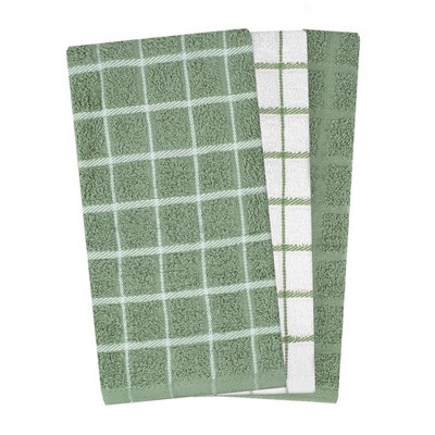 John Ritzenthaler Co. Terry Check Kitchen Towel  3-Pack