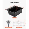 VEVOR 25 inch Kitchen Sink Workstation, Top Mount Granite Sinks, Drop-In Single Bowl Farmhouse Basin with Multiple Accessories, (Black) - 4 of 4