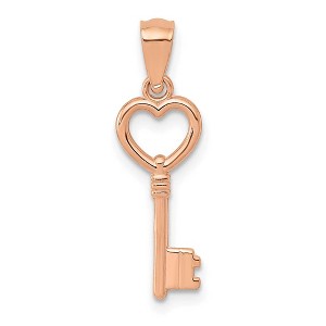 Black Bow Jewelry 14k Rose Gold Key Pendant, 7mm - 1 of 4