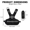Adjustable Weighted Vest for Men Women, 4-10 Lb with Ironsand Weights and Reflective Stripe, Body Weight Vest for Running Strength Training Jogging - 2 of 4