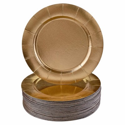 Silver Spoons Elegant Disposable Charger Plates for Party, 13” (10 PC)