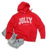 Simply Sage Market Jolly Vibes Varsity Thick Outline Hoodie - 3 of 4