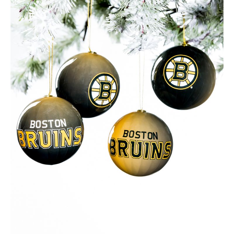 Evergreen Holiday Ball Ornaments, Set of 12, Boston Bruins, 4 of 5