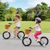 Safstar 12" Kid's Bike with Height-Adjustable Handlebar & Saddle, Handbrake & Coaster Brake, Detachable Training Wheel, Gift for 3-4 Years Old Kids - 4 of 4