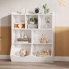 Rustic Toy Storage Cabinet, 3-Tier Kids Bookshelf Brown Bookcase for Storage Books and Toys - 3 of 4