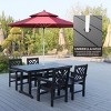 Outdoor Patio Dining Set, 5 Pcs Dining Set with Chairs and Table, Dining Table with Umbrella Hole, Dining Set with Steel Frame-Coolbibila - 4 of 4