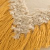 Deerlux 16" Handwoven Cotton Throw Pillow Cover with Embossed and Fringed Crossed line with Insert - 4 of 4