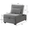 Acekool 4-in-1 Adjustable Sleeper Chair, Convertible Sofa Bed with Backrest & Pillow, Modern Folding Bed for Bedroom, Living Room, Gray - 2 of 4