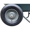 2-Wheel Garden Wagon Cart, Heavy-Duty 600LBS Capacity Utility Cart with Dump Feature & Built-in Stand, for Yard, Home and Beach, Green - 4 of 4