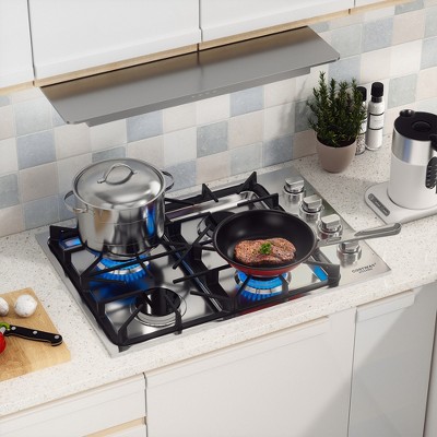 Costway 30" Stainless Steel 4-Burner Propane Gas Cooktop
