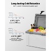 VEVOR Portable Cooler, 26 QT Hard Cooler with Ice Retention, Heavy-Duty Handles and Strap, Lightweight Rigid Material Insulated Portable Cooler,Gray - 4 of 4