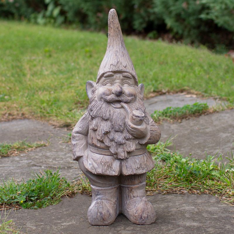 Northlight 17.75" Gray Standing Gnome Outdoor Garden Statue, 2 of 6