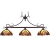 Chloe Lighting Adia Victorian Tiffany-Style Dark Bronze 3 Light Island Pendant 47" Wide - 2 of 4