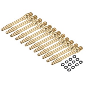 Unique Bargains 2BA Thread Aluminum Dart Shafts with Rubber Rings for Steel Tip 12 Pcs - 1 of 4