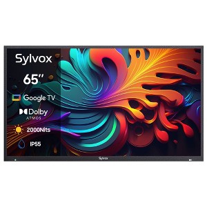 SYLVOX Outdoor TV, 65" Smart QLED TV with Google System, Dolby Atmos, IP55 Waterproof, 4K 2000 Nits Weatherproof TV for Full Sun (Pool Pro QLED 2.0) - 1 of 4