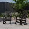 Merrick Lane Set of 2  Poly Resin Indoor/Outdoor Rocking Chairs - image 2 of 4