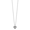 Black Bow Jewelry 1/4 Ctw White & Black Diamond 13mm Heart Necklace in Sterling Silver - 2 of 4