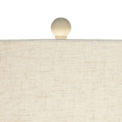 Hopewell White Resin Table Lamp with Linen Shade