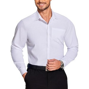 COOFANDY Men's Long Sleeve Muscle Fit Dress Wrinkle-Free Button Down Business Casual Shirts - 1 of 4