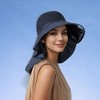 Anna-Kaci Womens Mesh Panel Wide Brim Sun Hat with Back Flap UV Protection and Tie Detail for Outdoor Activities - 3 of 4