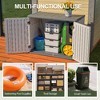 Lyngins Outdoor Storage Shed, All-Weather UV-Stabilized Outdoor Storage Box, Reinforced Double-Wall, Dual-Lock System, Patio Storage Box - 3 of 4