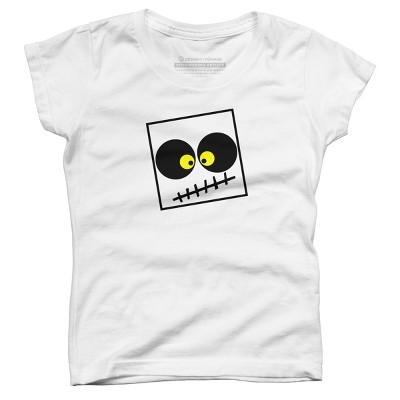 Girl's Design By Humans Square Skull By LonaMisa T-Shirt