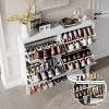 Shoe Cabinet Storage for Entryway, Hidden Shoe Cabinet with 4 Flip Drawers, Freestanding Shoe Organizer with Adjustable Shelves and Metal Legs - 2 of 4