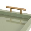 Kate and Laurel Halsey Wood Rectangle Decorative Tray, 10x24, Green - 3 of 4